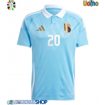 Maglie da calcio Belgio Lois Openda #20 Seconda Maglia Europei 2024 Manica Corta